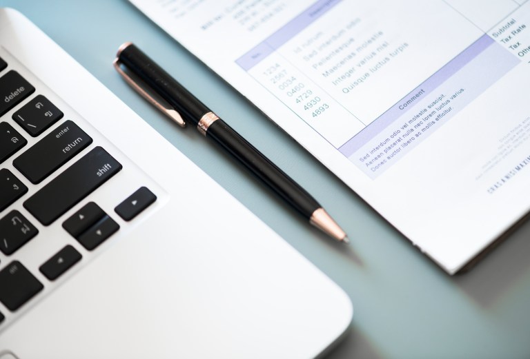 flat lay business concept stii タイムスタンプサービス